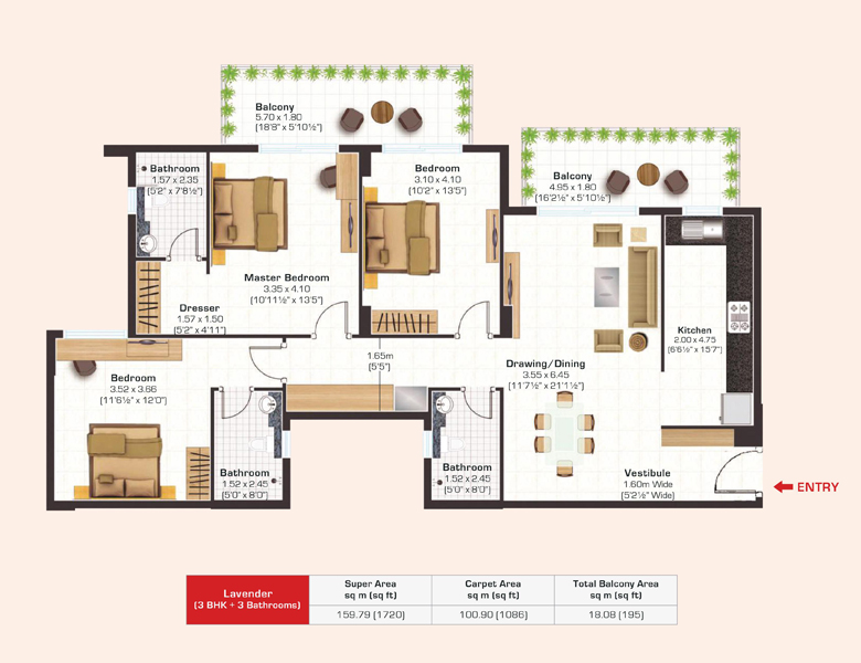 ashiana anmol floorplan